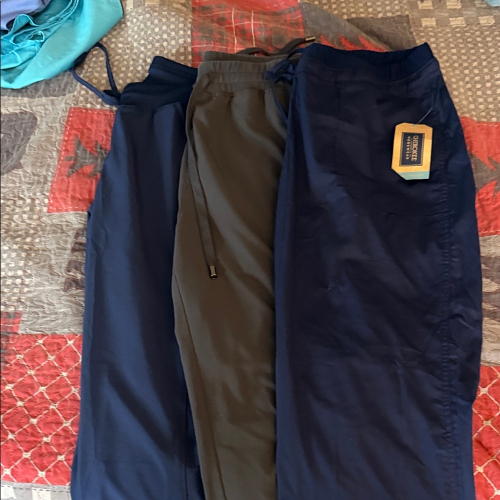 Women's Navy and Grey Scrub pants